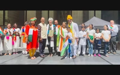 India’s 77th Independence Day is observed in Chicago’s Daley Plaza.